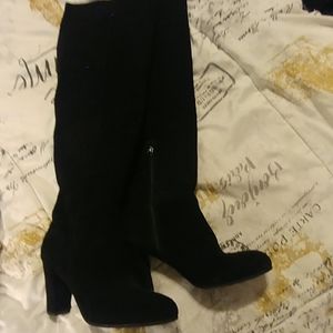 Franco Sarto black suede boots